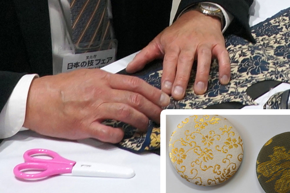 美術織物でオリジナル缶バッジをつくろう！