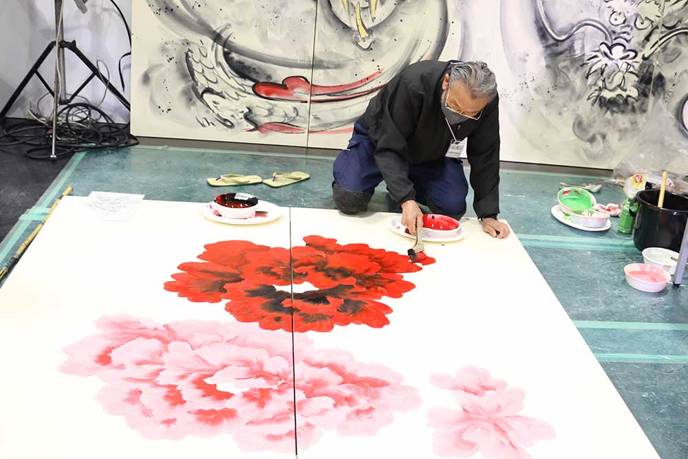 桜の背景画を描く