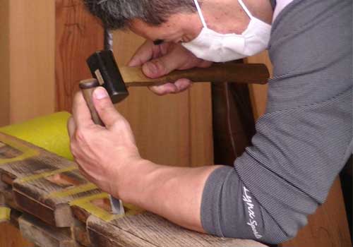 Conservation work (Wooden plugs)